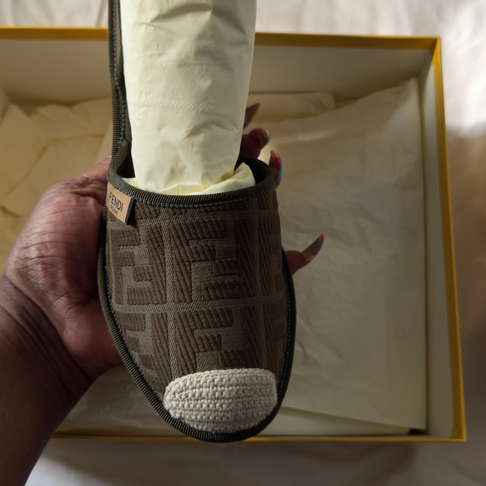 Fendi Olive Espadrilles Never Worn